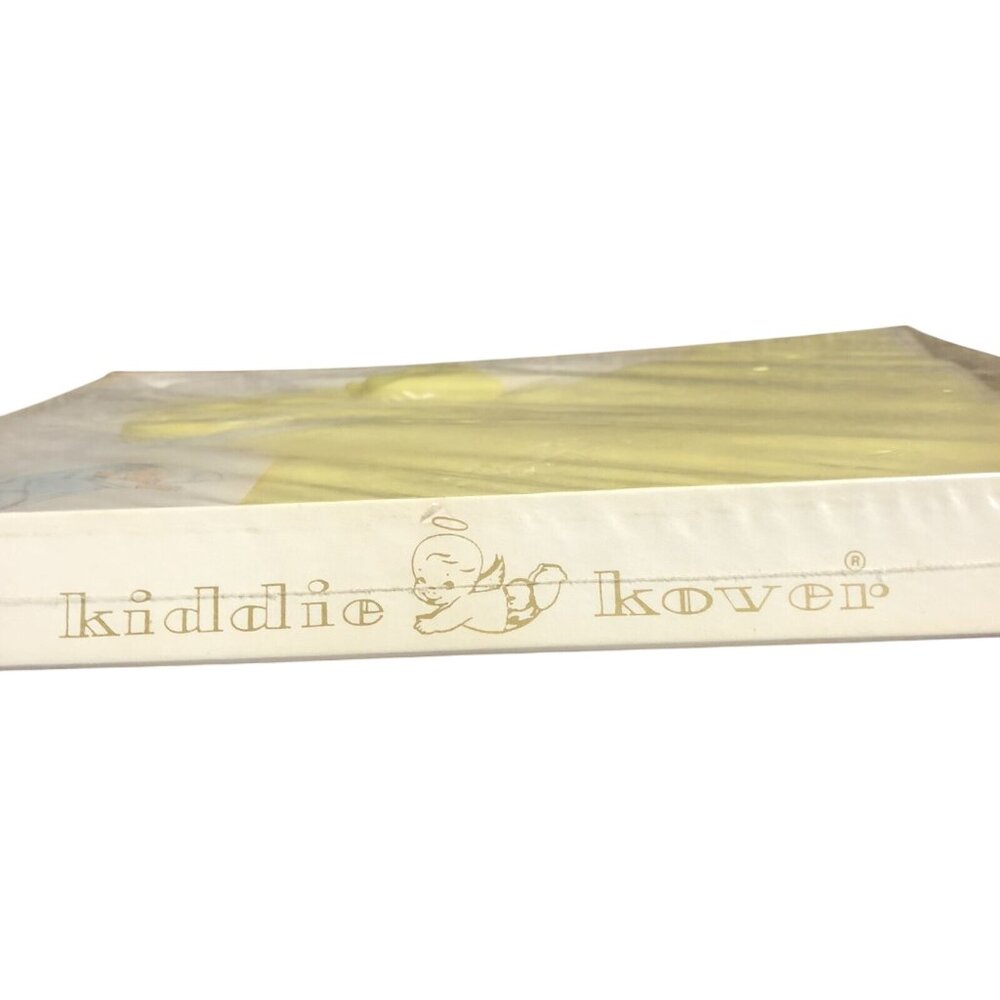 Kiddie Kover Yellow White Baby hooded Recieving Blanket Vintage? Brand New - Picture 4 of 5